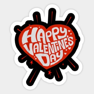 Happy Valentines Day Heart Love matching couples Boys Girls Sticker